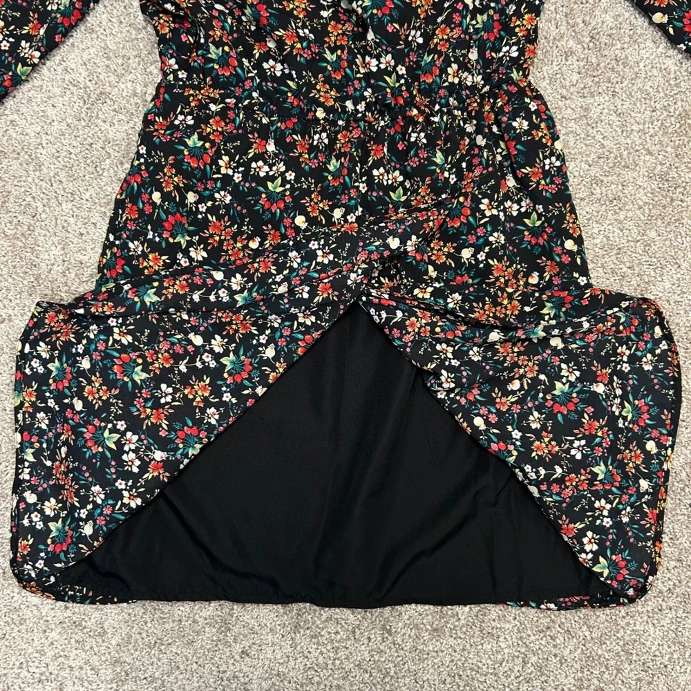 J.Crew Mercantile Floral Dress Women Size 8 Lined Long‎ Sleeve Preppy Business